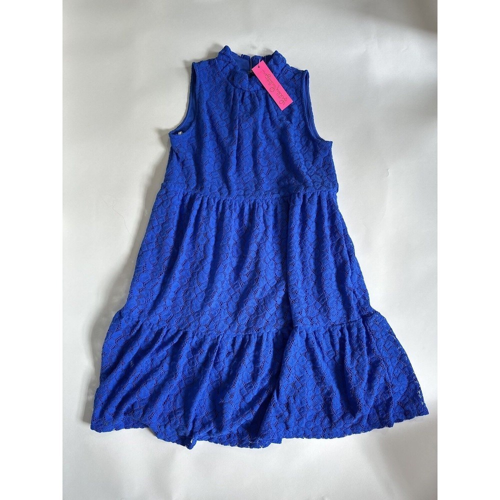 Lilly Pulitzer Dress Women XS Cornelia Swing Lace Blue Dress with Pockets NEW - Picture 3 of 7